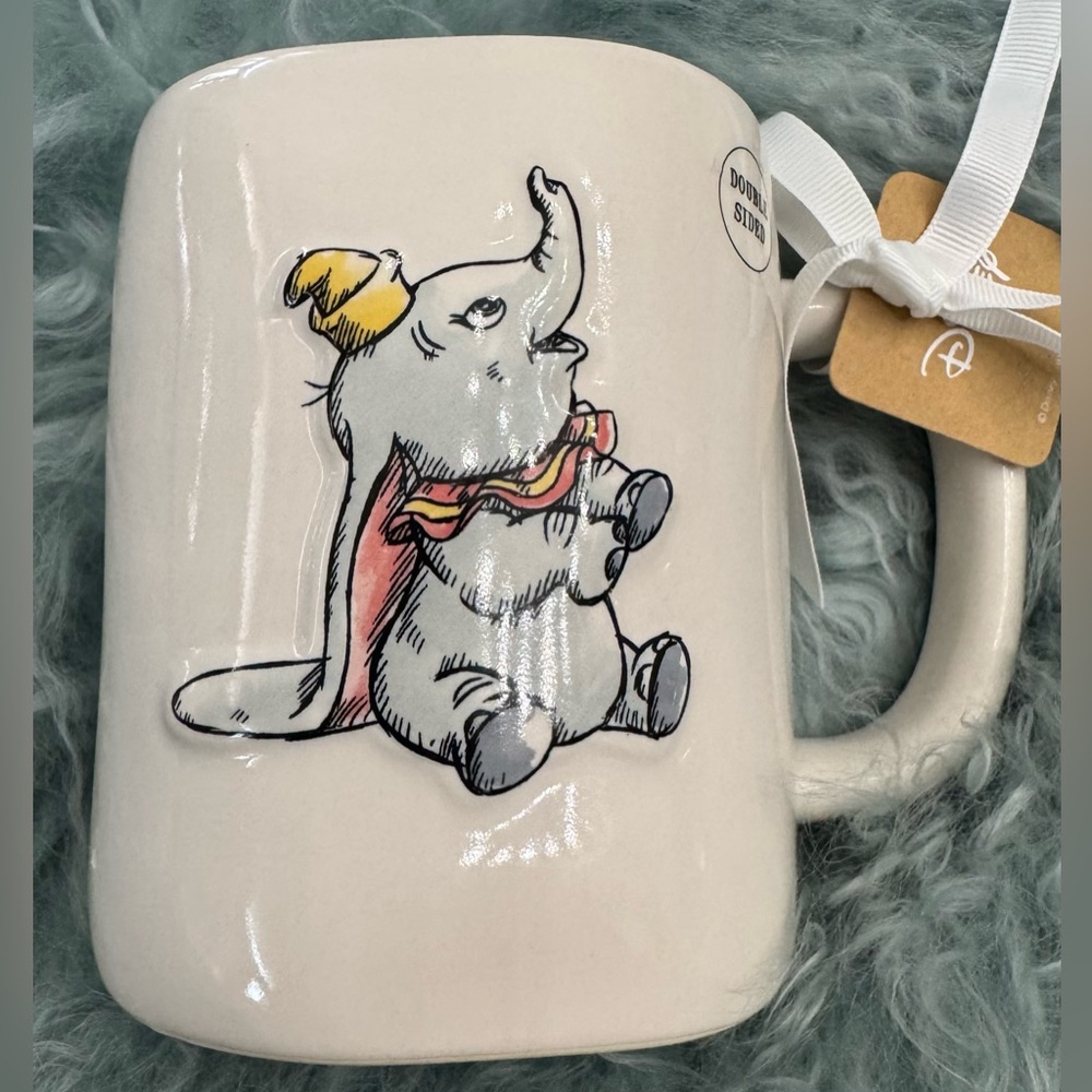 RAE DUNN DISNEY DUMBO COFFE MUG W/3D DUMBO “DREAMS TAKE FLIGHT” NEW